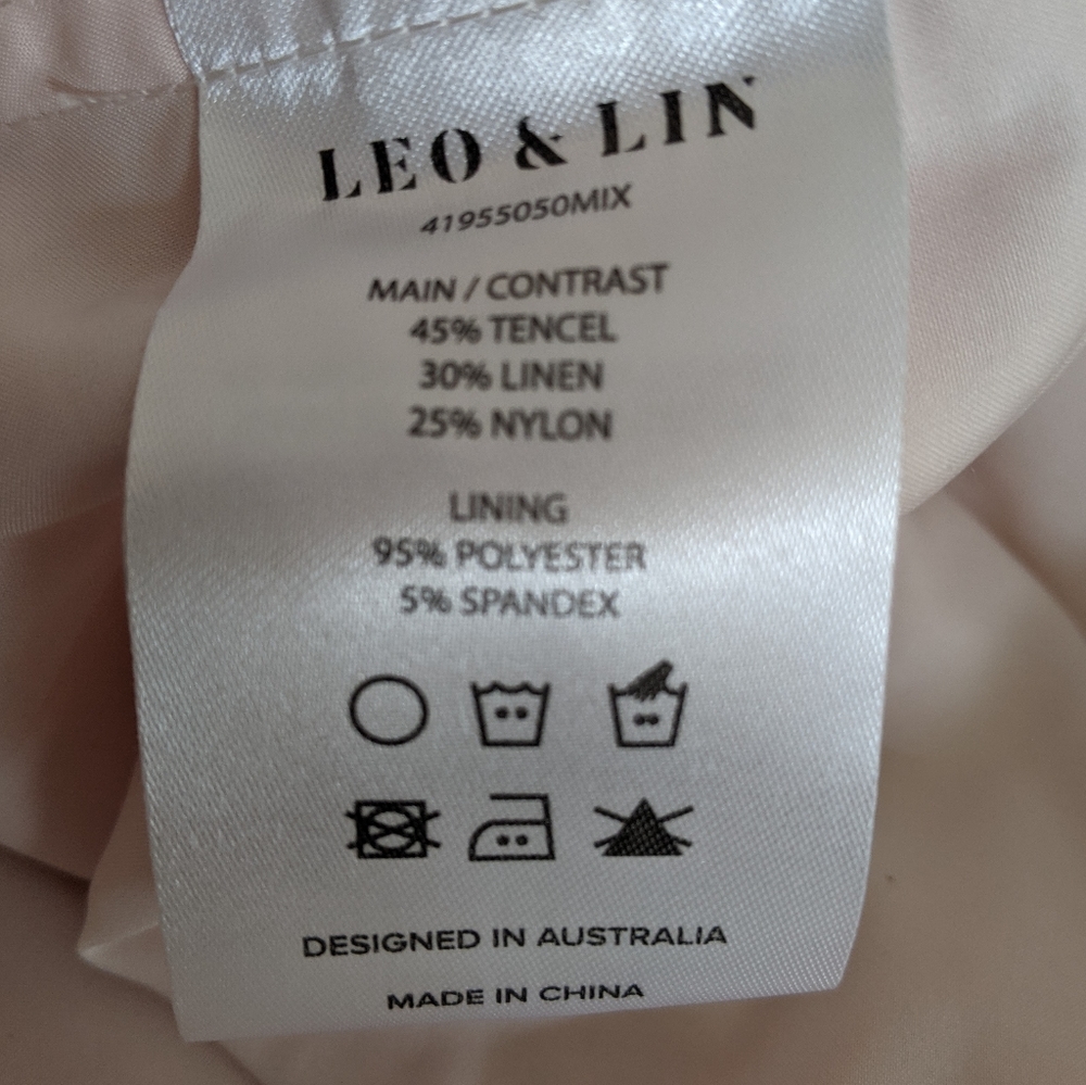 Nwt LEO & LIN butter yellow n peach pastel duo two daystone midi dress 2 - Picture 3 of 3